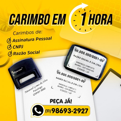 CARIMBO PARA MÉDICOS EM UMA HORA