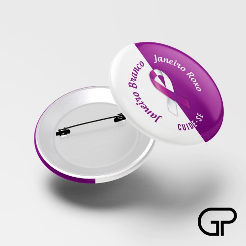 500 - BOTONS JANEIRO BRANCO E ROXO