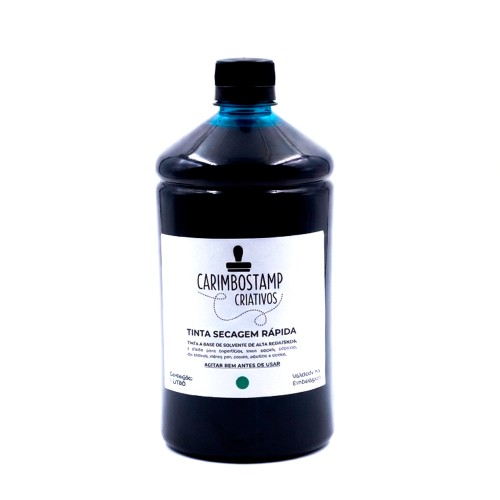 Tinta para Carimbo em Sacolas Plásticas Secagem Rápida 1 Litro