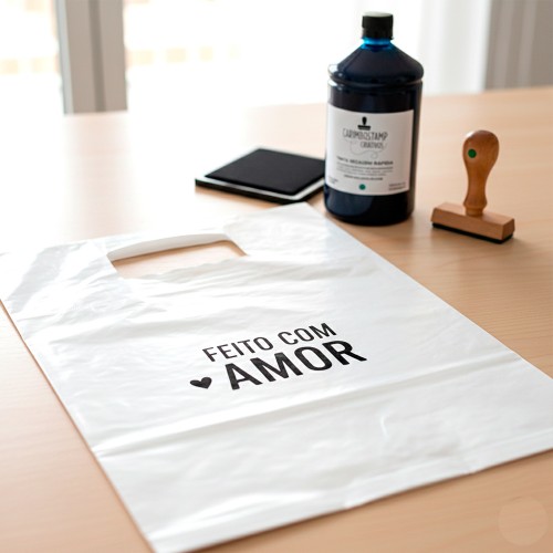 Tinta para Carimbo em Sacolas Plásticas Secagem Rápida 1 Litro