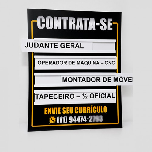 PLACA DE VAGAS DE EMPREGO